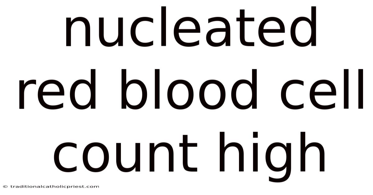 Nucleated Red Blood Cell Count High