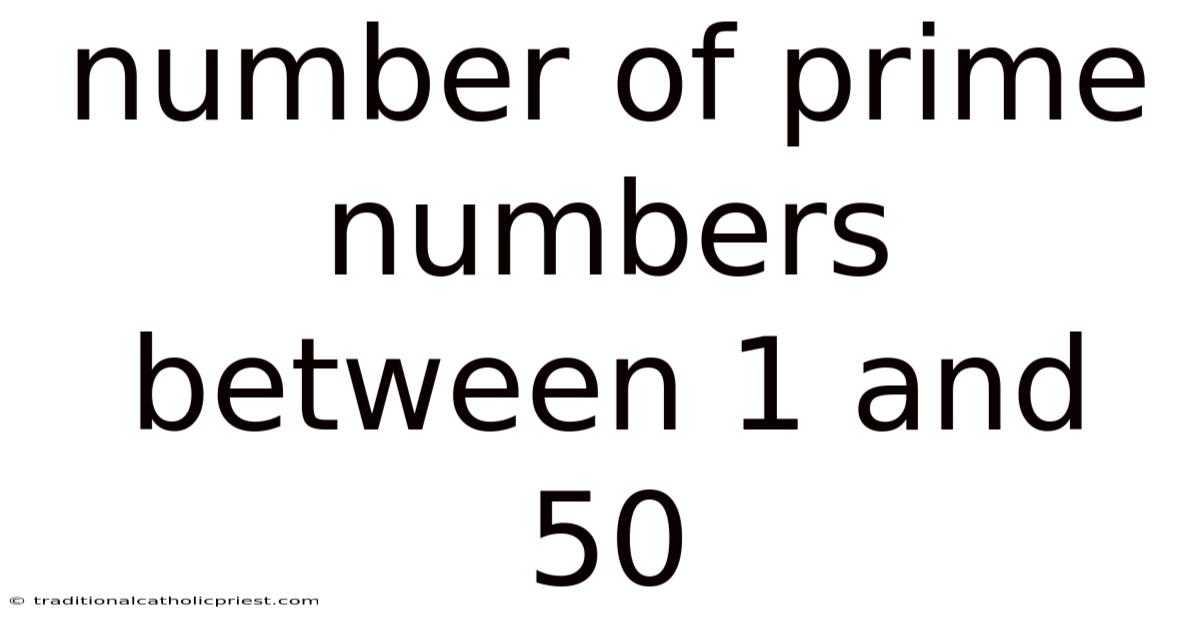 Number Of Prime Numbers Between 1 And 50