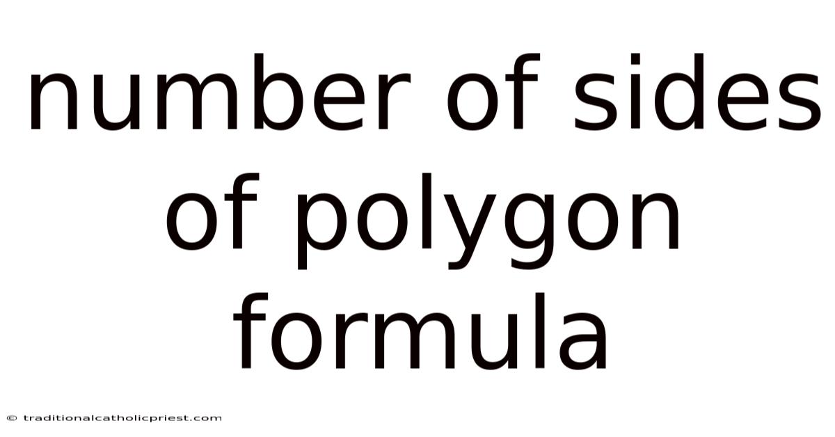Number Of Sides Of Polygon Formula
