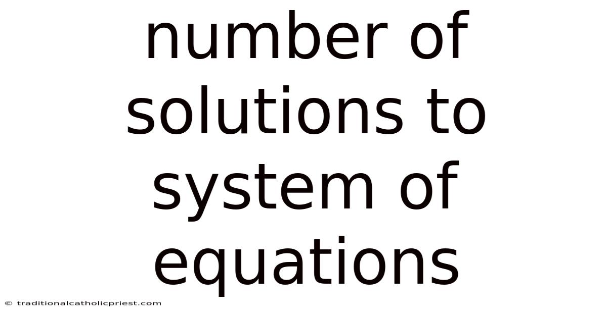 Number Of Solutions To System Of Equations