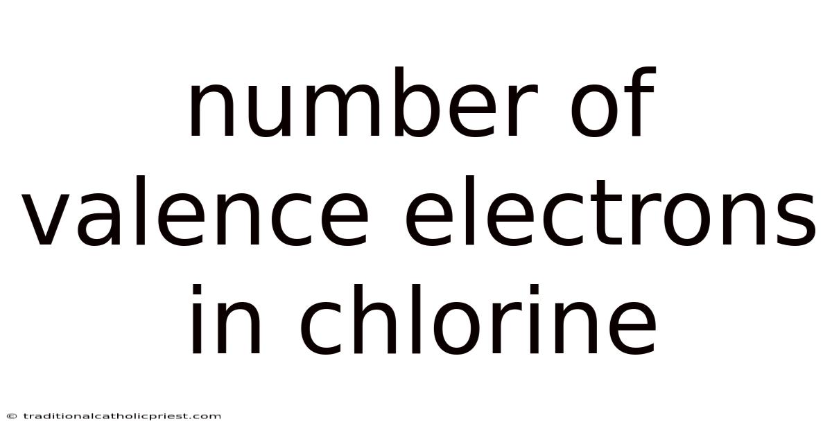 Number Of Valence Electrons In Chlorine