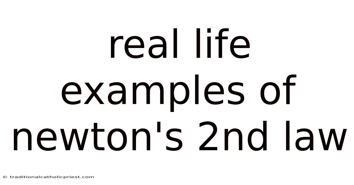 Real Life Examples Of Newton's 2nd Law