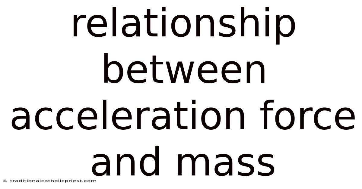 Relationship Between Acceleration Force And Mass