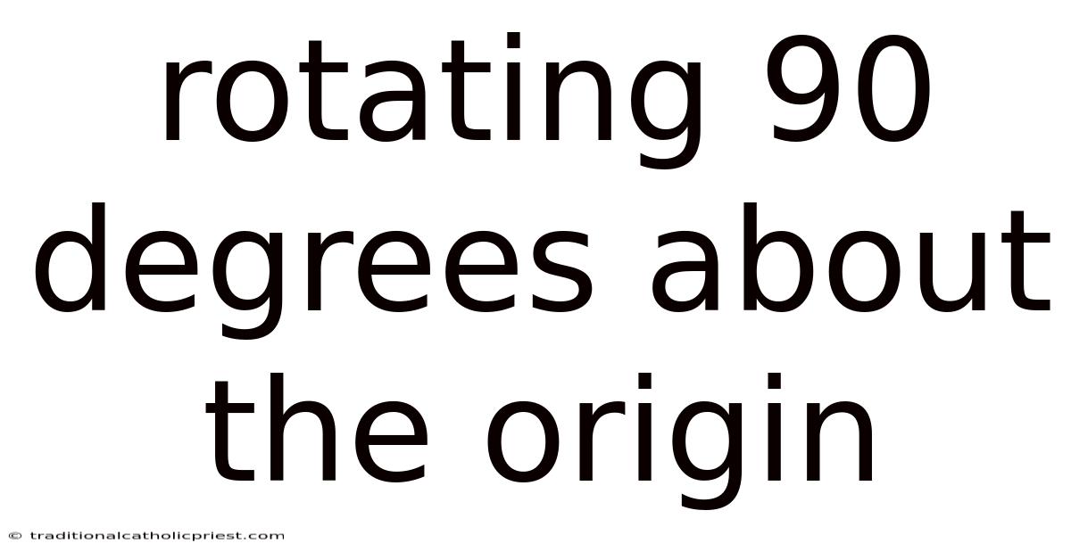 Rotating 90 Degrees About The Origin