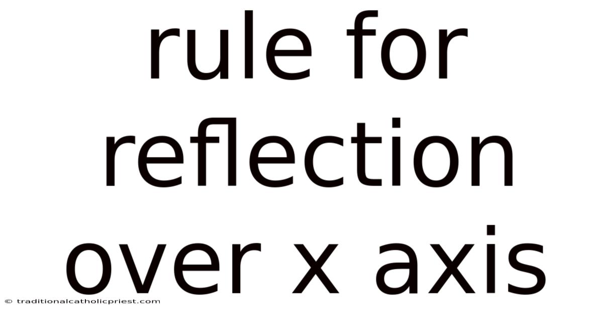 Rule For Reflection Over X Axis
