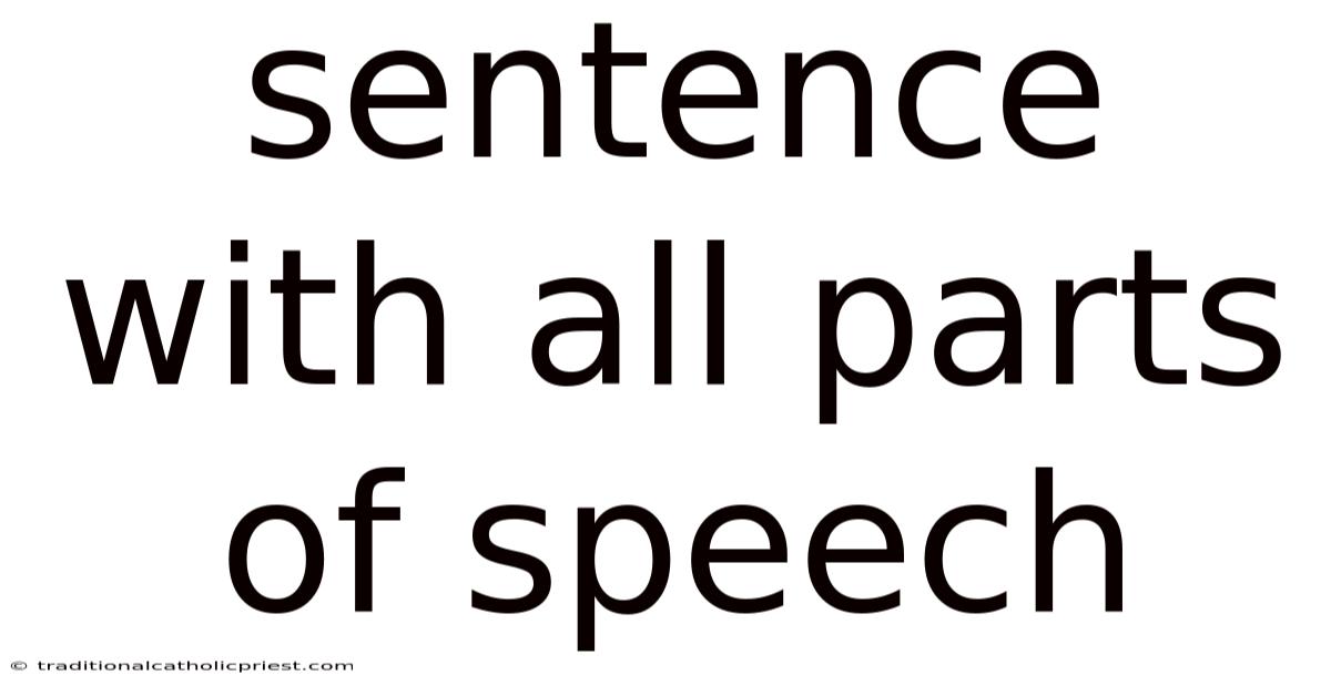 Sentence With All Parts Of Speech