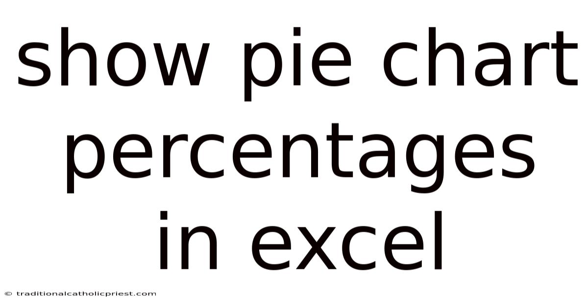 Show Pie Chart Percentages In Excel