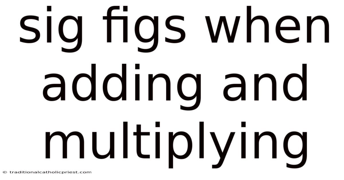 Sig Figs When Adding And Multiplying