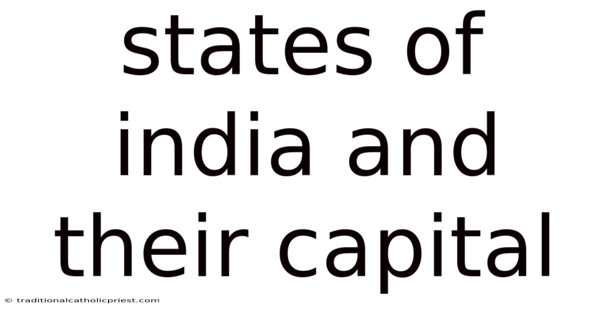 States Of India And Their Capital