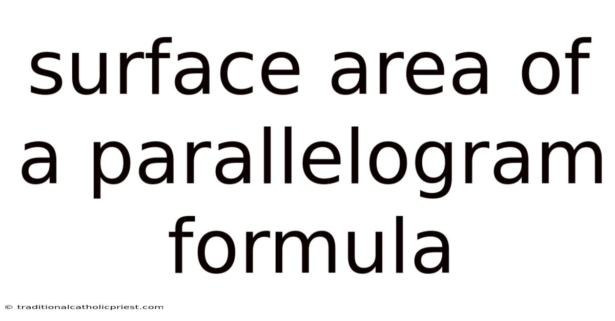 Surface Area Of A Parallelogram Formula