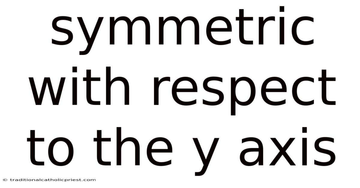 Symmetric With Respect To The Y Axis
