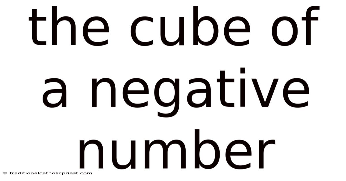 The Cube Of A Negative Number