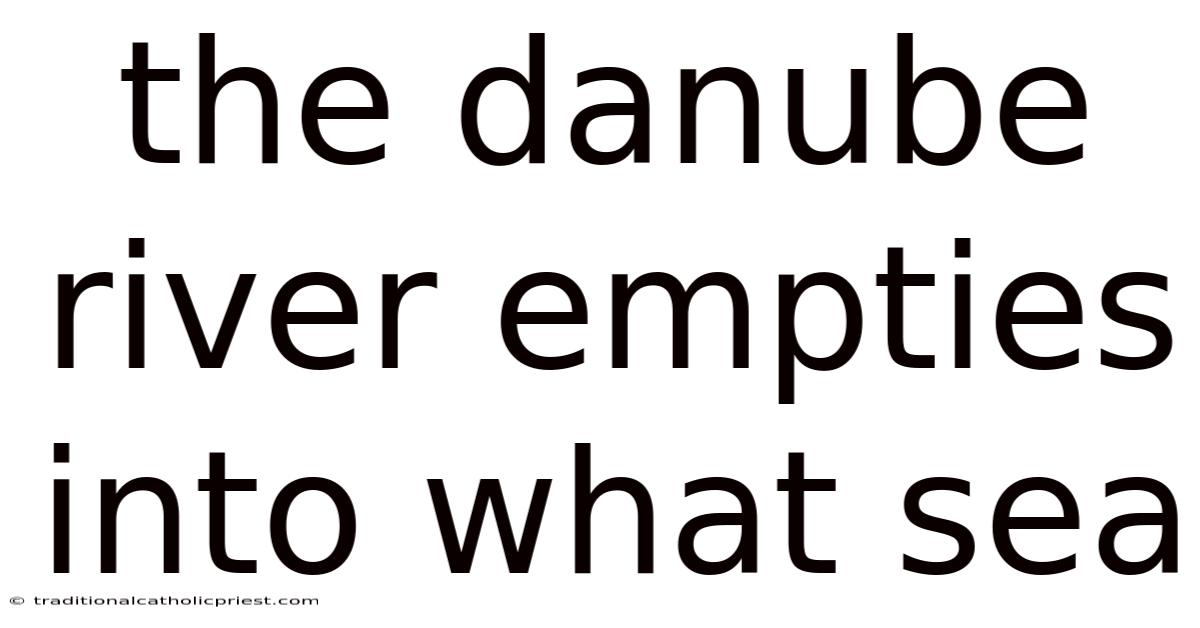 The Danube River Empties Into What Sea