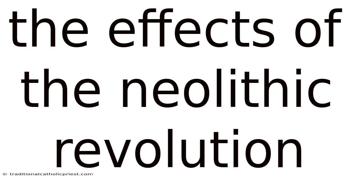 The Effects Of The Neolithic Revolution