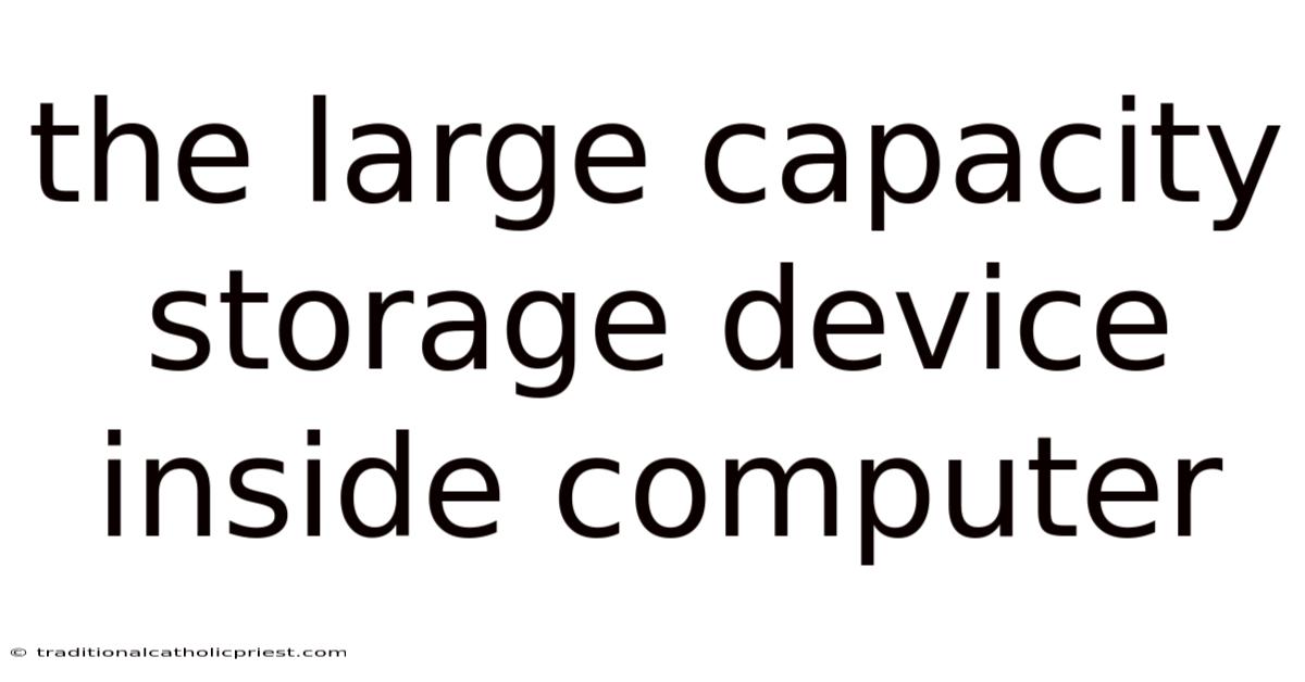 The Large Capacity Storage Device Inside Computer