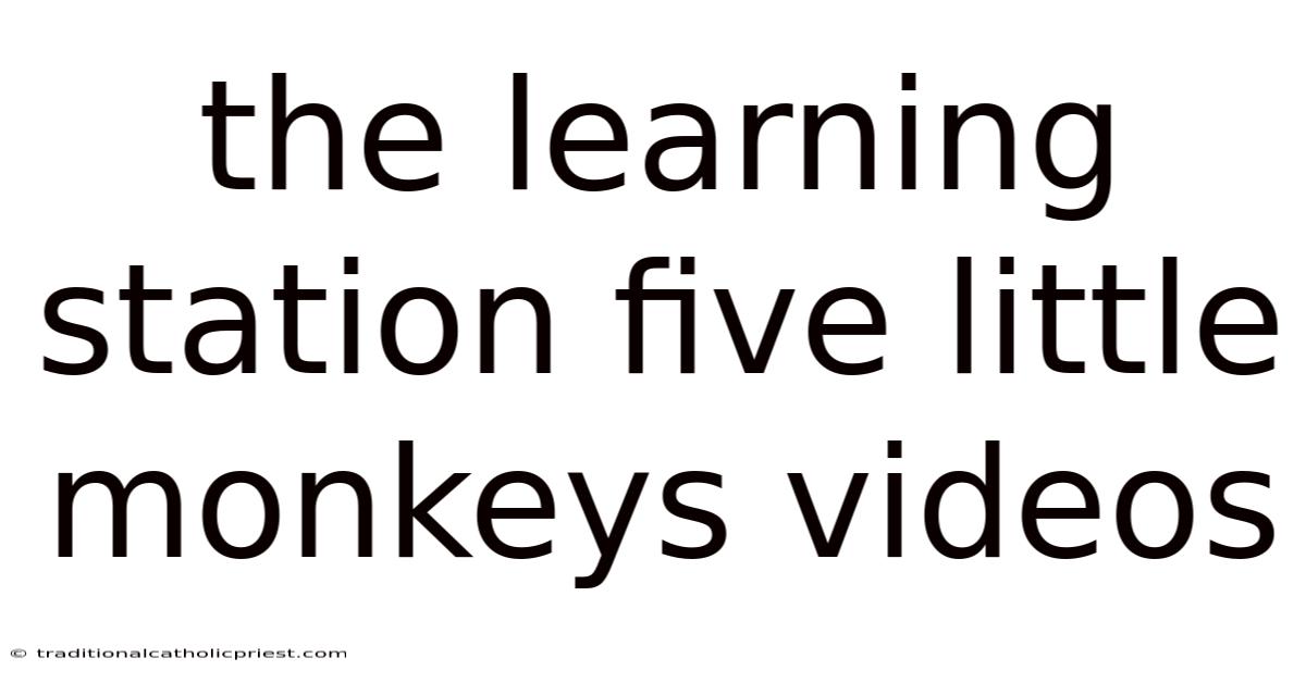 The Learning Station Five Little Monkeys Videos