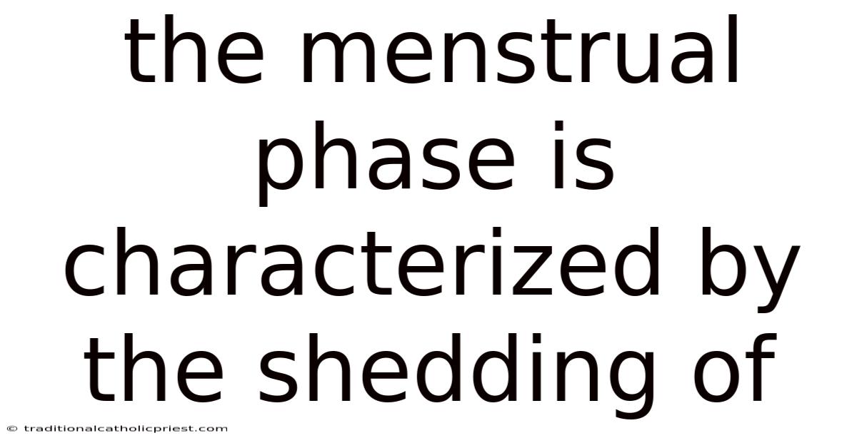 The Menstrual Phase Is Characterized By The Shedding Of