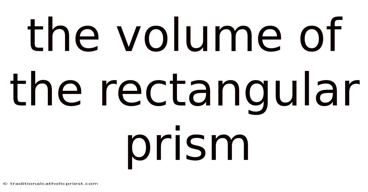 The Volume Of The Rectangular Prism