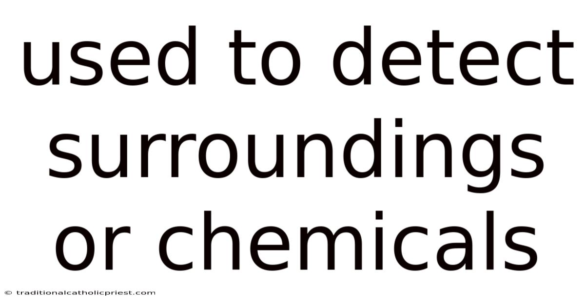 Used To Detect Surroundings Or Chemicals