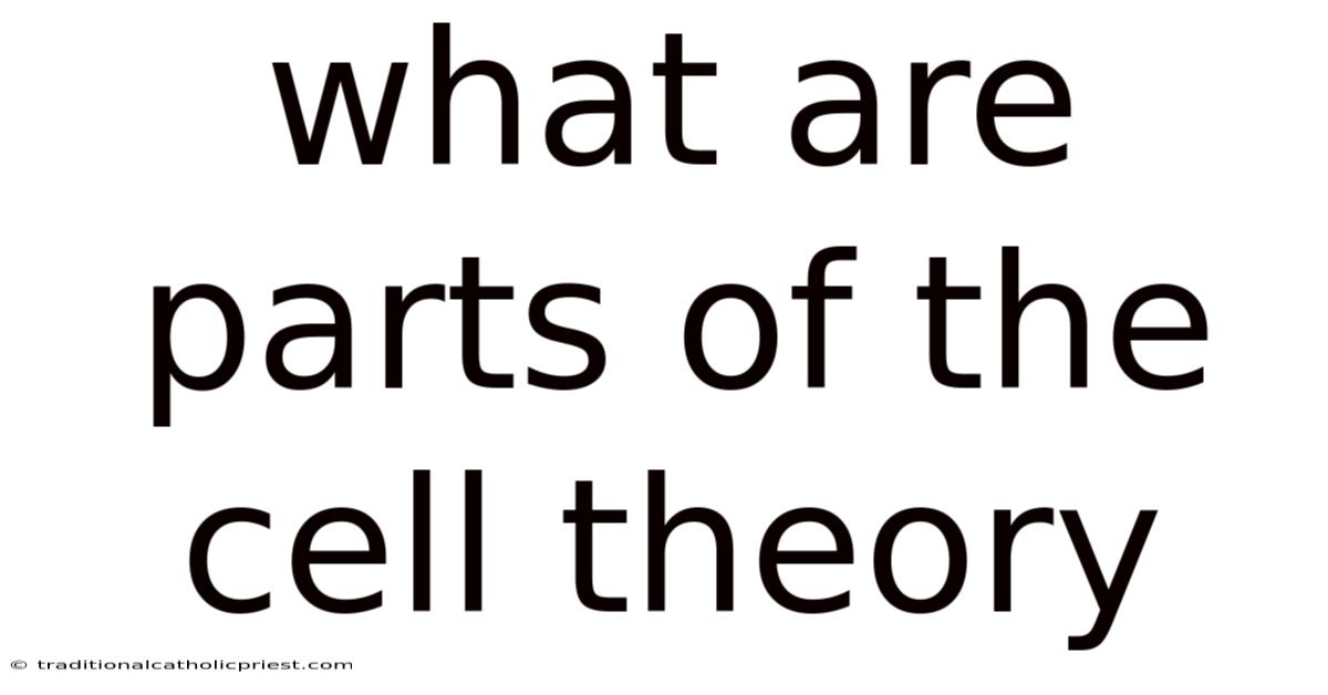 What Are Parts Of The Cell Theory