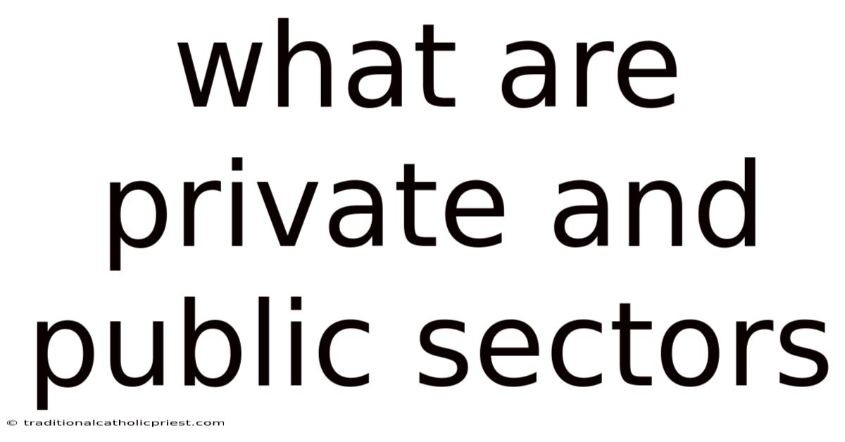 What Are Private And Public Sectors