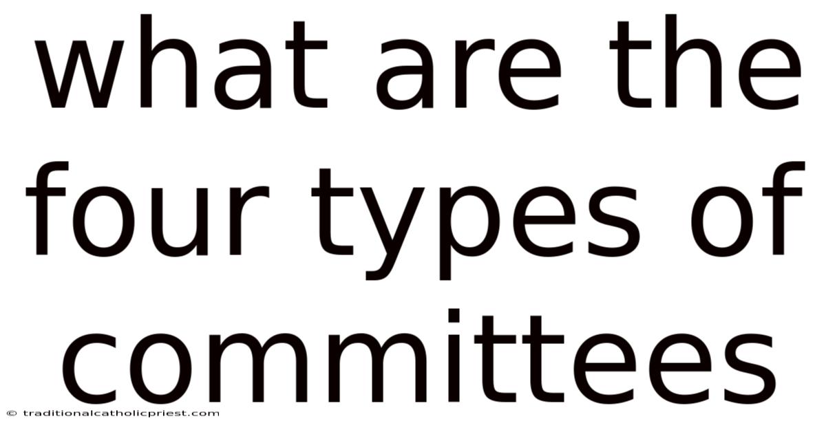 What Are The Four Types Of Committees
