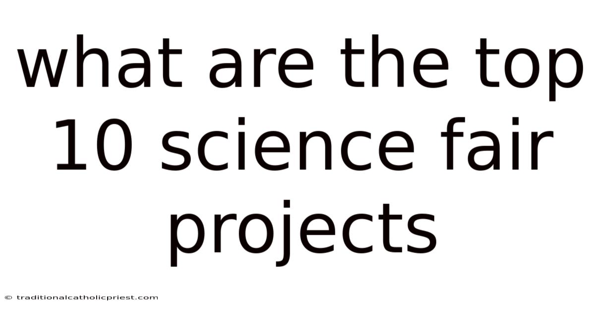 What Are The Top 10 Science Fair Projects