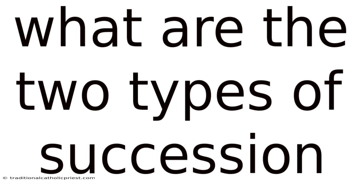 What Are The Two Types Of Succession