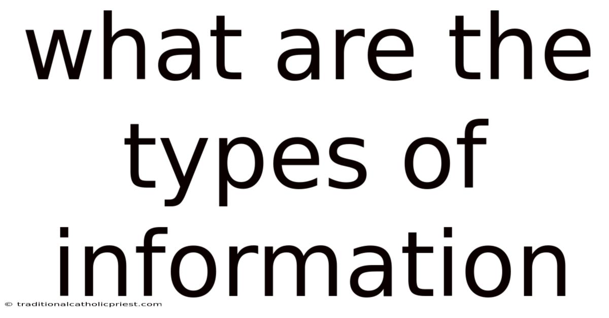What Are The Types Of Information