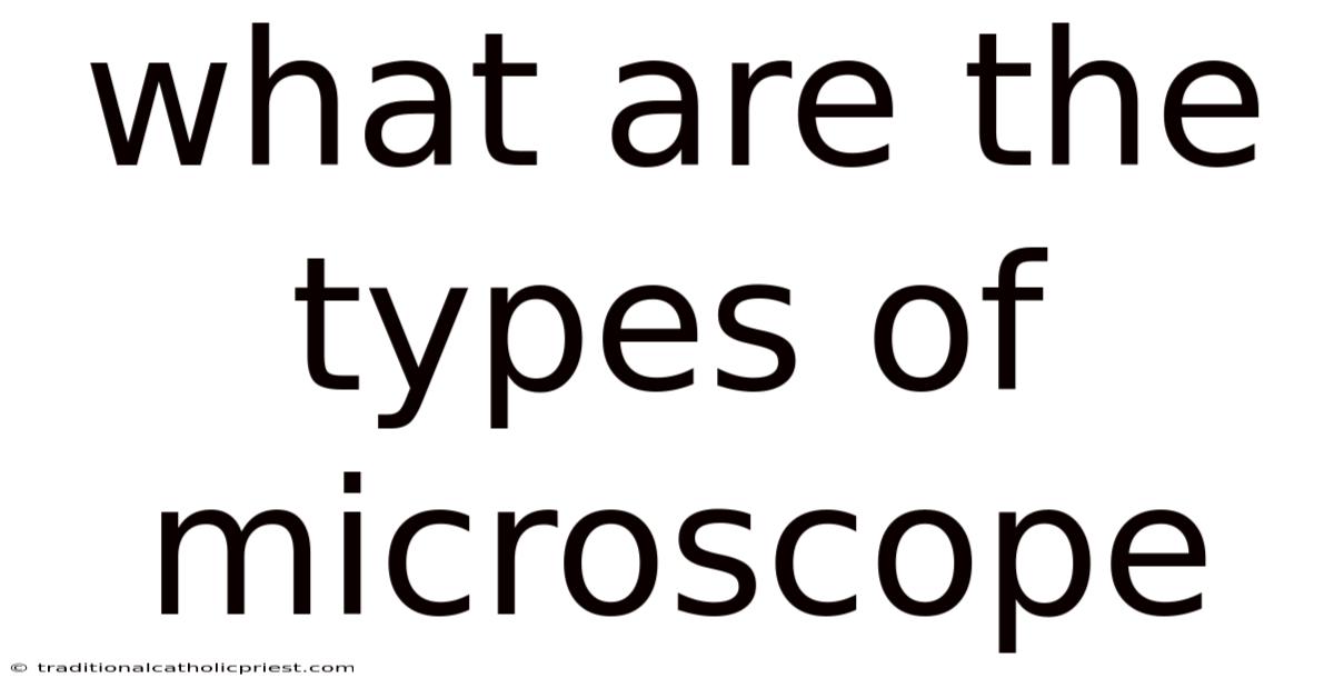 What Are The Types Of Microscope