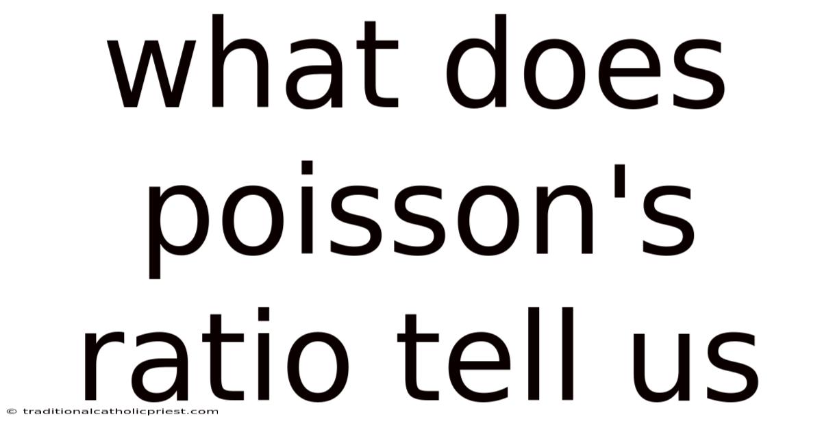 What Does Poisson's Ratio Tell Us