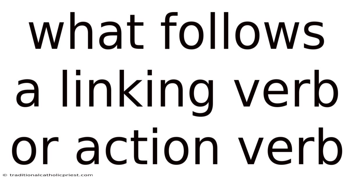 What Follows A Linking Verb Or Action Verb