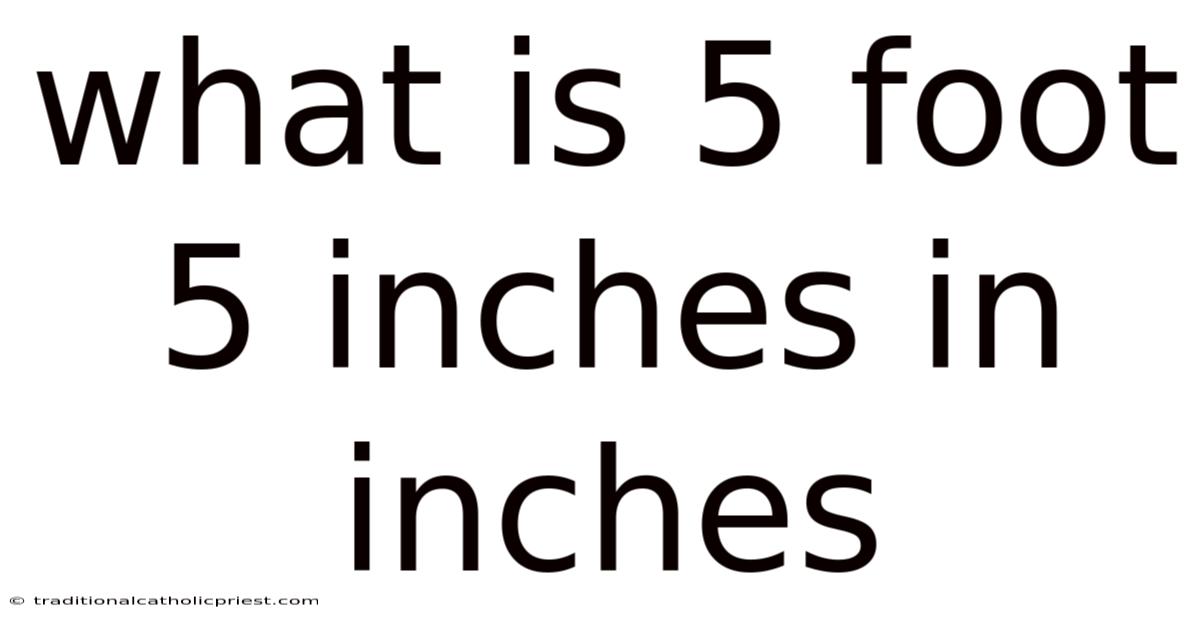 What Is 5 Foot 5 Inches In Inches