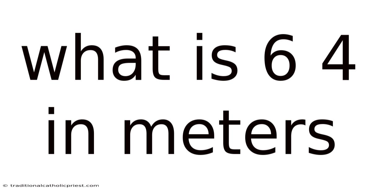 What Is 6 4 In Meters
