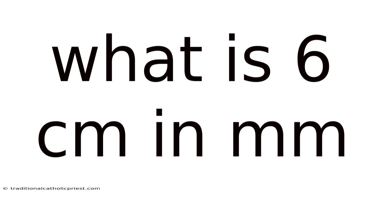 What Is 6 Cm In Mm