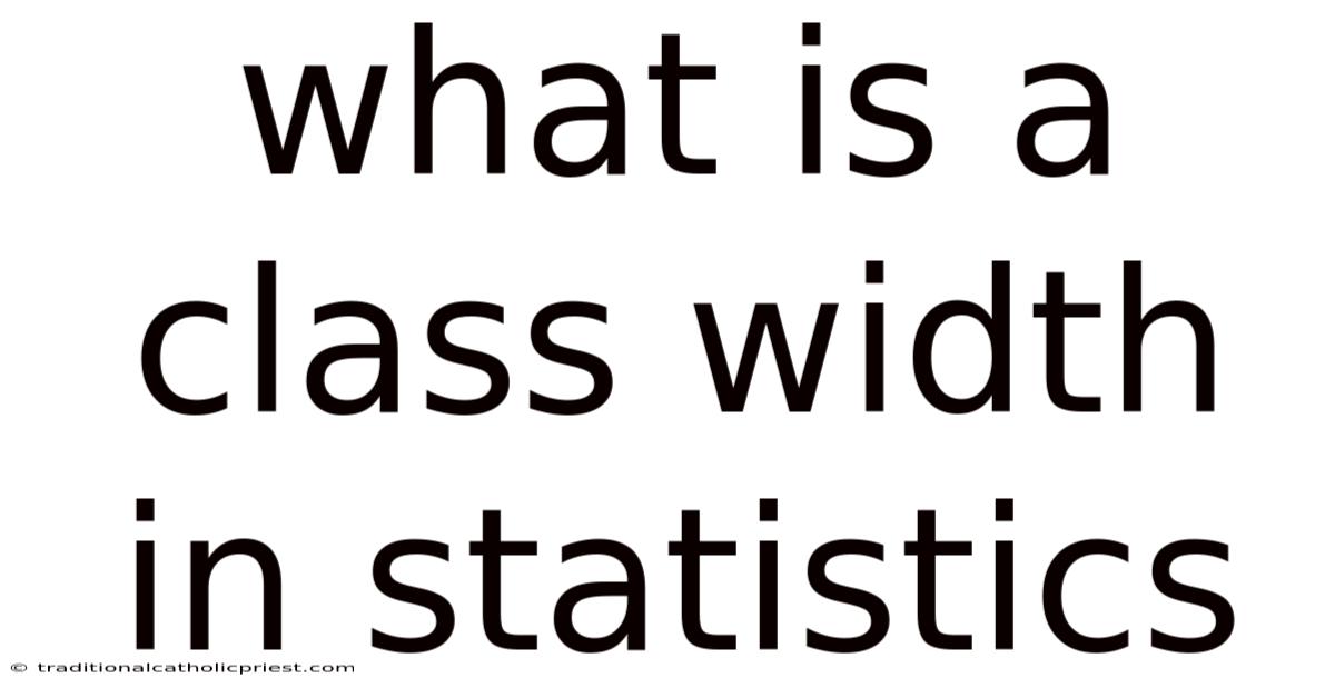 What Is A Class Width In Statistics