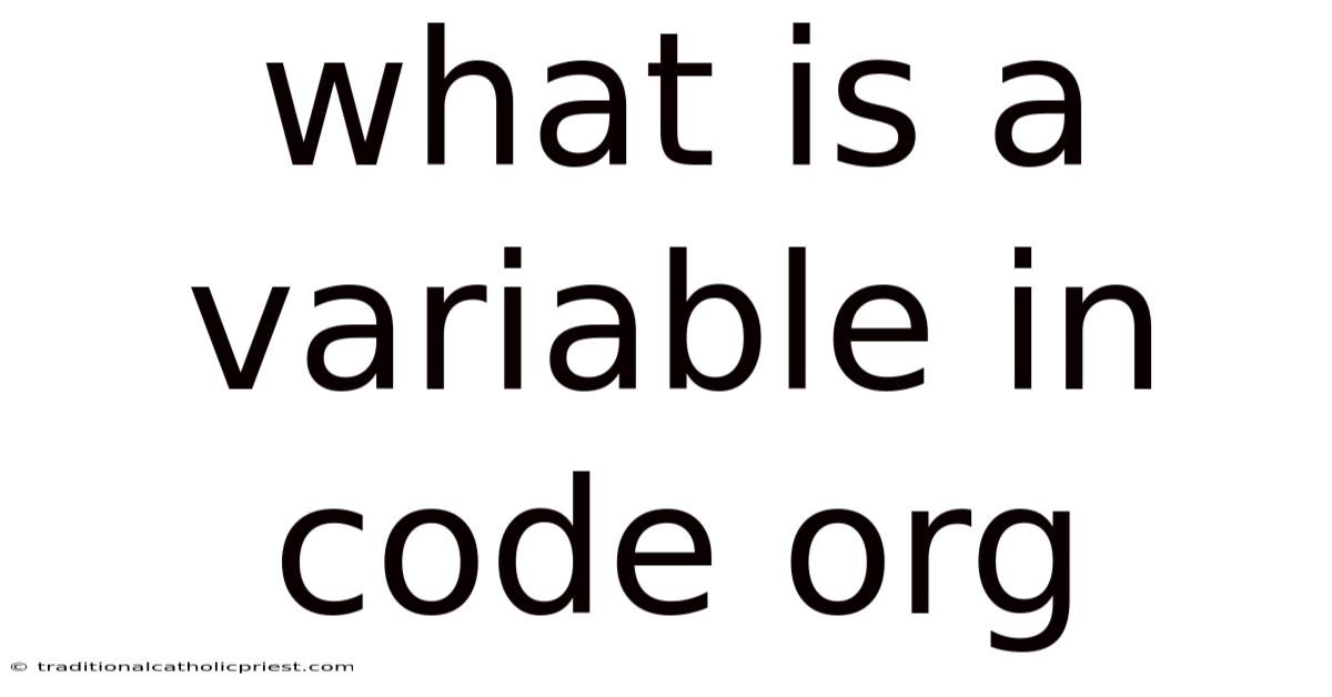 What Is A Variable In Code Org