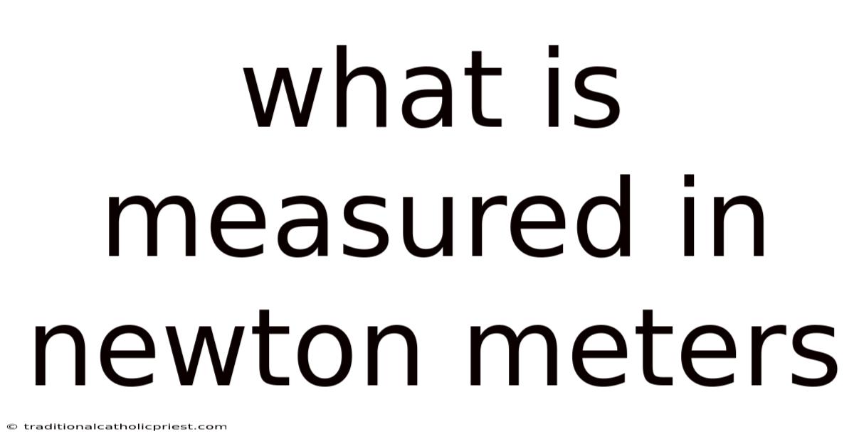 What Is Measured In Newton Meters