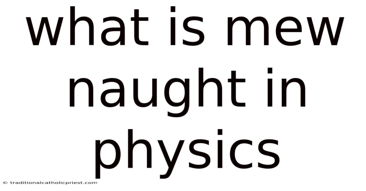 What Is Mew Naught In Physics