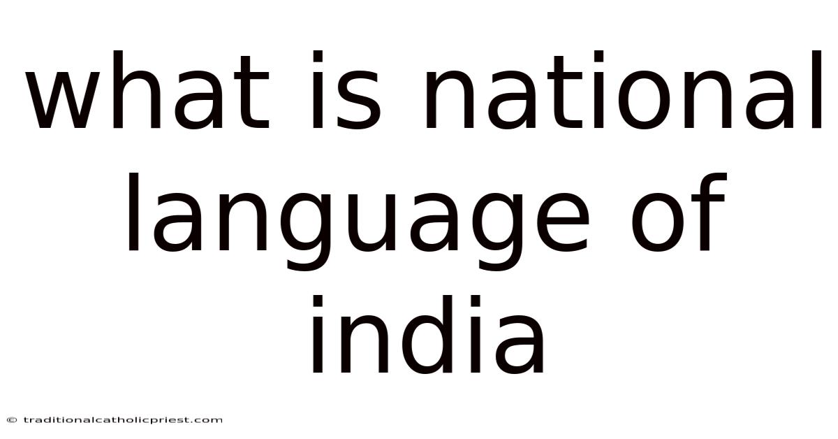 What Is National Language Of India