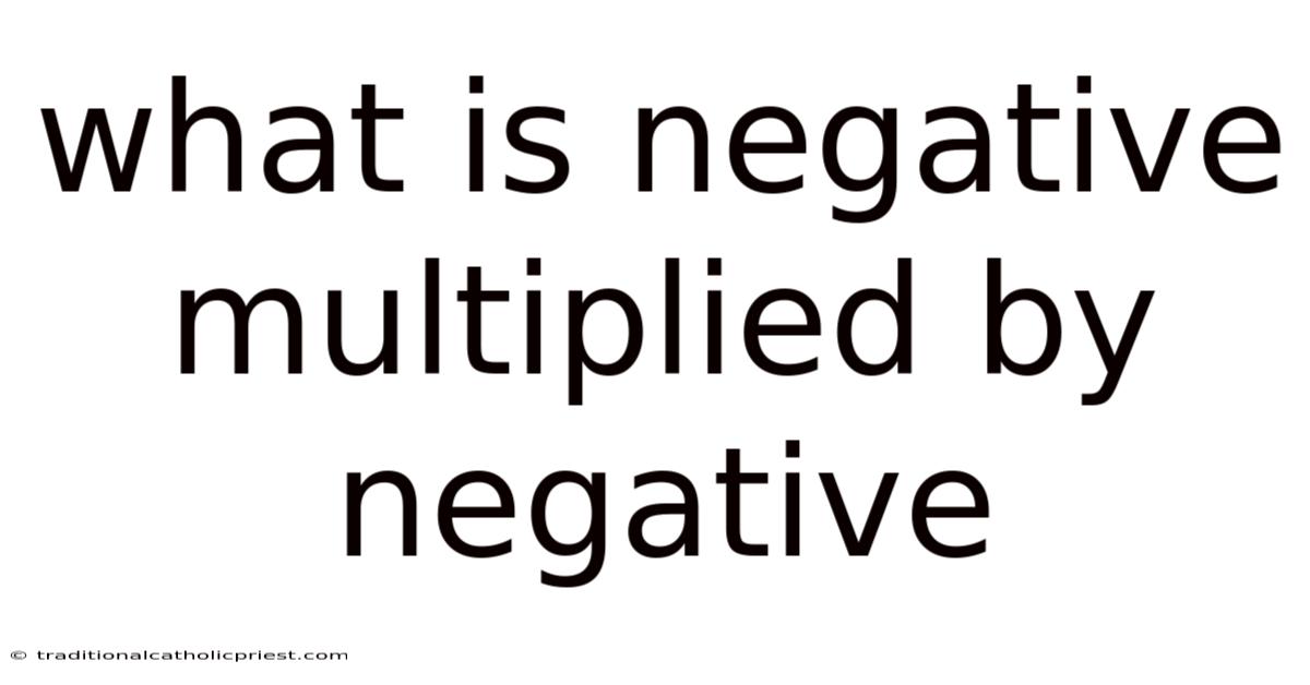 What Is Negative Multiplied By Negative