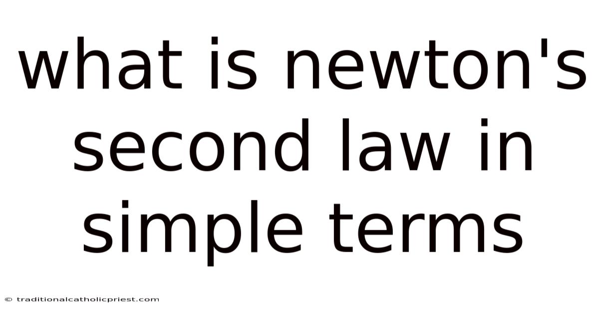 What Is Newton's Second Law In Simple Terms