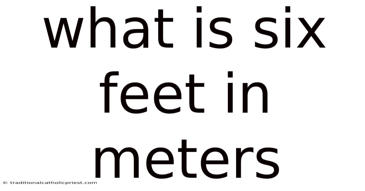 What Is Six Feet In Meters
