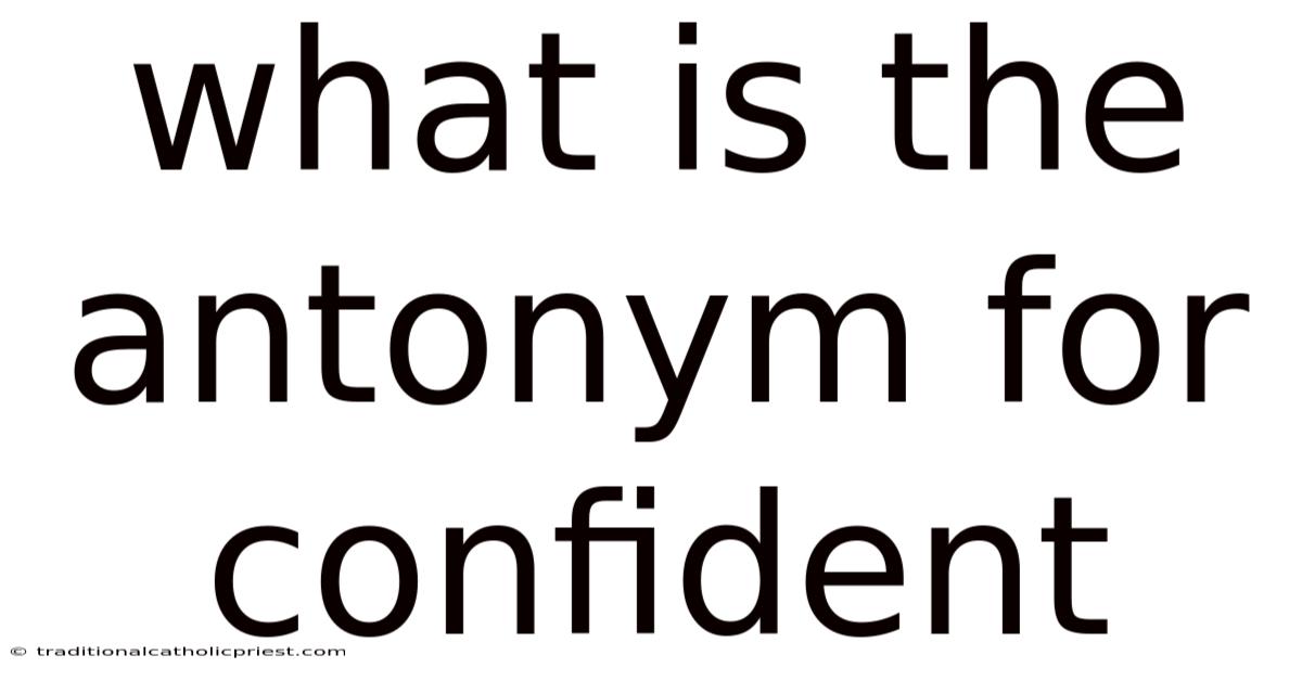 What Is The Antonym For Confident