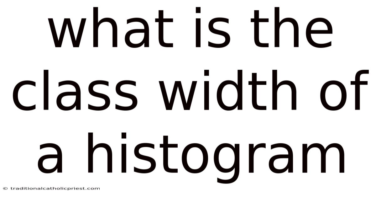 What Is The Class Width Of A Histogram