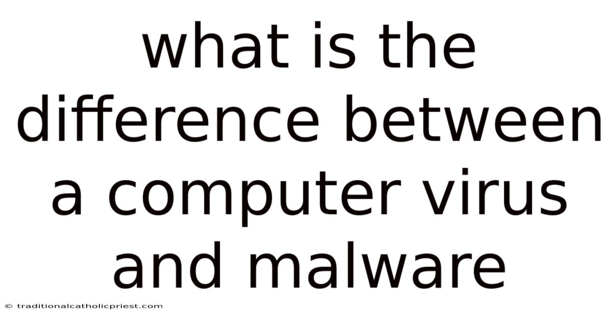 What Is The Difference Between A Computer Virus And Malware