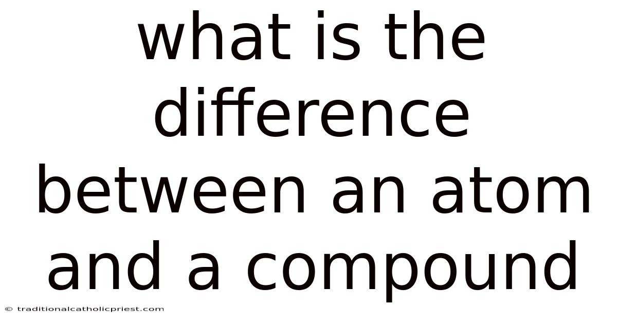 What Is The Difference Between An Atom And A Compound