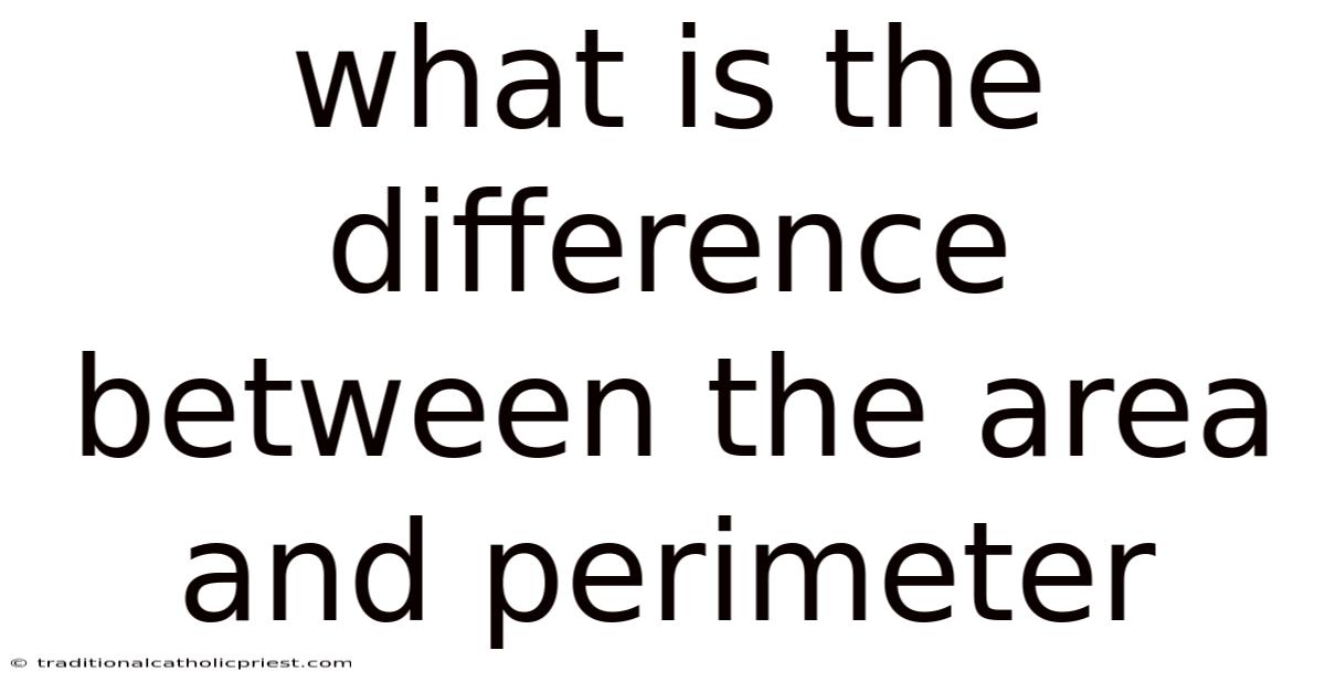 What Is The Difference Between The Area And Perimeter