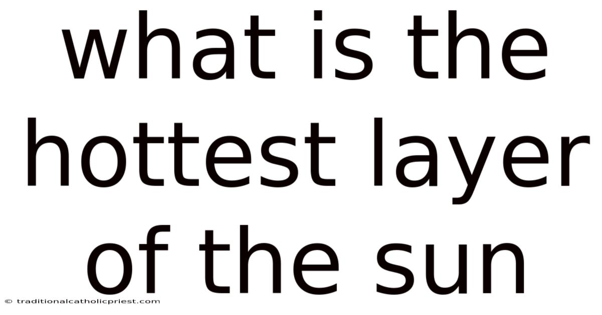 What Is The Hottest Layer Of The Sun