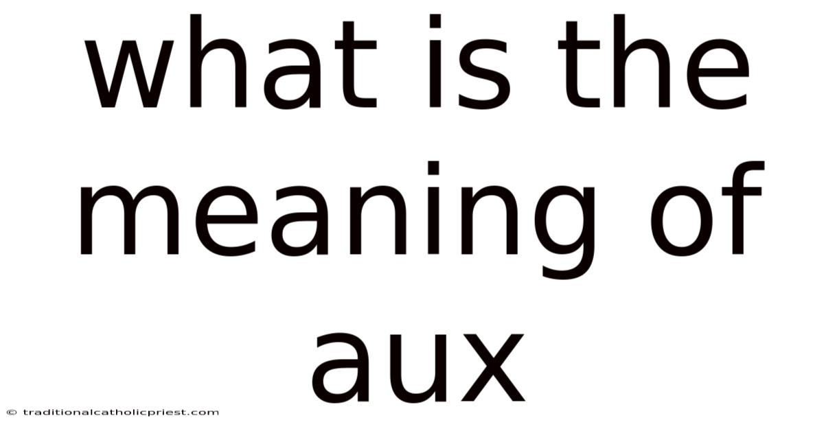 What Is The Meaning Of Aux